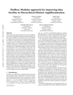MatRox: Modular approach for improving data locality in Hierarchical
  (Mat)rix App(Rox)imation