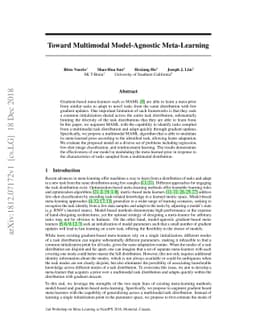 Toward Multimodal Model-Agnostic Meta-Learning