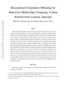 Decentralized Computation Offloading for Multi-User Mobile Edge
  Computing: A Deep Reinforcement Learning Approach