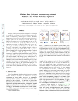 TWINs: Two Weighted Inconsistency-reduced Networks for Partial Domain
  Adaptation