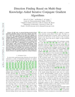 Direction Finding Based on Multi-Step Knowledge-Aided Iterative
  Conjugate Gradient Algorithms