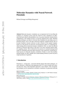 Molecular Dynamics with Neural-Network Potentials