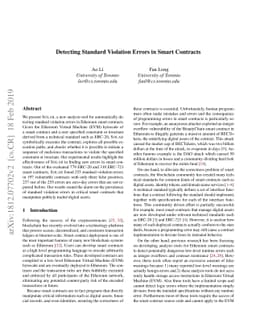 Detecting Standard Violation Errors in Smart Contracts