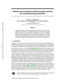 Modular meta-learning in abstract graph networks for combinatorial
  generalization