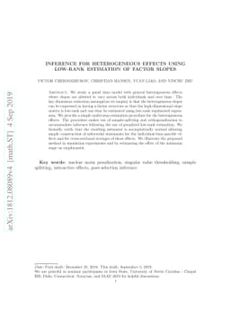 Inference for Heterogeneous Effects using Low-Rank Estimation of Factor
  Slopes