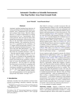 Automatic Classifiers as Scientific Instruments: One Step Further Away
  from Ground-Truth