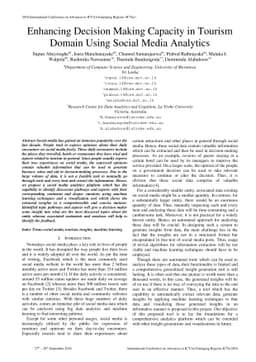 Enhancing Decision Making Capacity in Tourism Domain Using Social Media
  Analytics