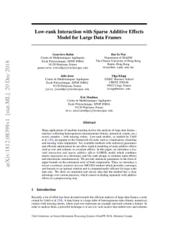 Low-rank Interaction with Sparse Additive Effects Model for Large Data
  Frames