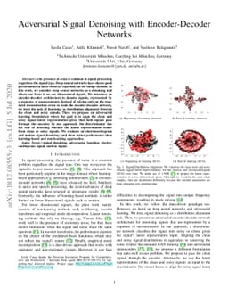 Adversarial Signal Denoising with Encoder-Decoder Networks
