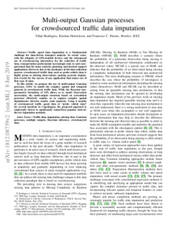 Multi-Output Gaussian Processes for Crowdsourced Traffic Data Imputation