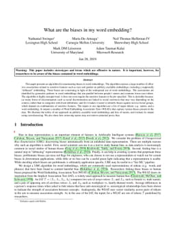 What are the biases in my word embedding?