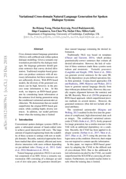 Variational Cross-domain Natural Language Generation for Spoken Dialogue
  Systems