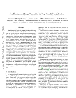 Multi-component Image Translation for Deep Domain Generalization