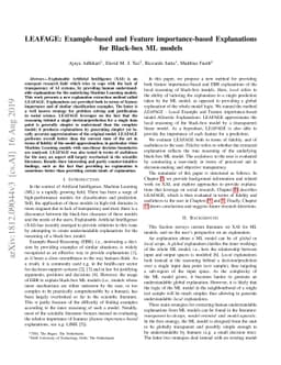 LEAFAGE: Example-based and Feature importance-based Explanationsfor
  Black-box ML models