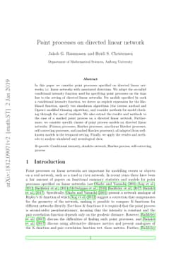 Point processes on directed linear network