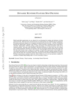 Dynamic Runtime Feature Map Pruning