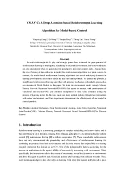 VMAV-C: A Deep Attention-based Reinforcement Learning Algorithm for
  Model-based Control