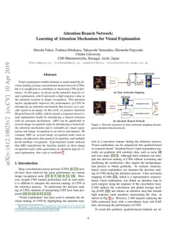 Attention Branch Network: Learning of Attention Mechanism for Visual
  Explanation