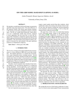 Off-the-grid model based deep learning (O-MODL)