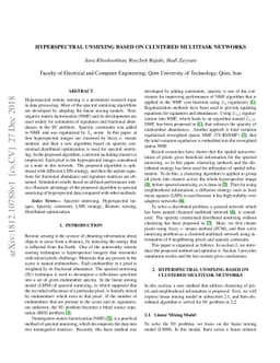 Hyperspectral Unmixing Based on Clustered Multitask Networks