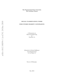 Signal Classification under structure sparsity constraints