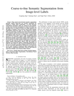 Coarse-to-fine Semantic Segmentation from Image-level Labels