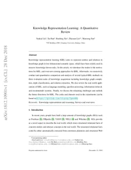 Knowledge Representation Learning: A Quantitative Review