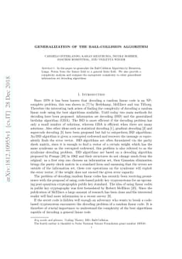 Generalization of the Ball-Collision Algorithm