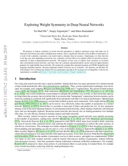 Exploring Weight Symmetry in Deep Neural Networks