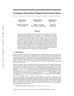 Learning to Reconstruct Shapes from Unseen Classes