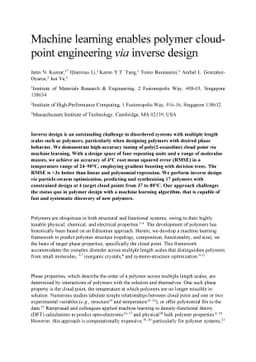 Machine learning enables polymer cloud-point engineering via inverse
  design