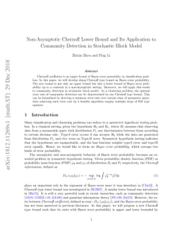 Non-Asymptotic Chernoff Lower Bound and Its Application to Community
  Detection in Stochastic Block Model