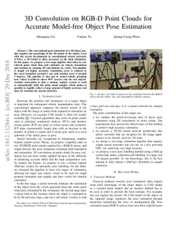 3D Convolution on RGB-D Point Clouds for Accurate Model-free Object Pose
  Estimation