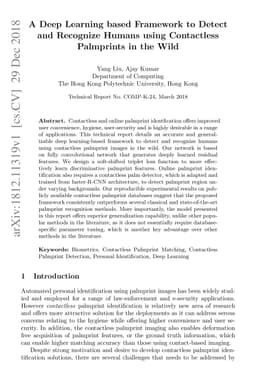 A Deep Learning based Framework to Detect and Recognize Humans using
  Contactless Palmprints in the Wild