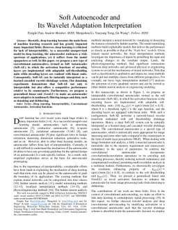 Soft Autoencoder and Its Wavelet Adaptation Interpretation