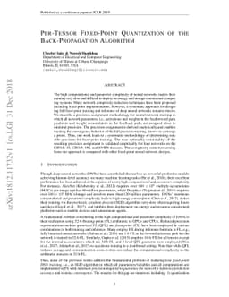 Per-Tensor Fixed-Point Quantization of the Back-Propagation Algorithm