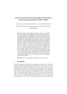 Impact of Ground Truth Annotation Quality on Performance of Semantic
  Image Segmentation of Traffic Conditions