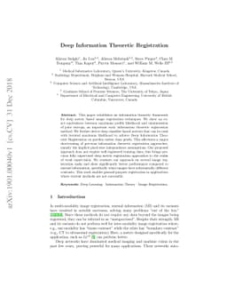 Deep Information Theoretic Registration