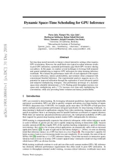 Dynamic Space-Time Scheduling for GPU Inference