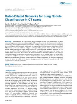 Gated-Dilated Networks for Lung Nodule Classification in CT scans