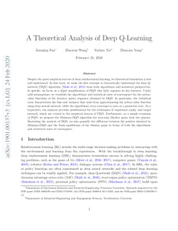 A Theoretical Analysis of Deep Q-Learning