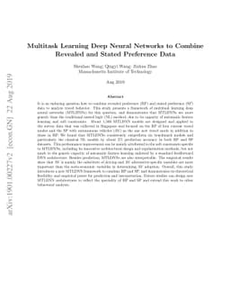 Multitask Learning Deep Neural Networks to Combine Revealed and Stated
  Preference Data