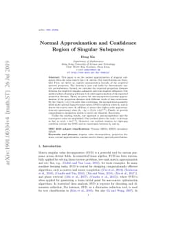 Normal Approximation and Confidence Region of Singular Subspaces