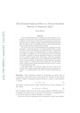 The Extended Kalman Filter is a Natural Gradient Descent in Trajectory
  Space