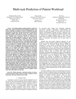 Multi-task Prediction of Patient Workload