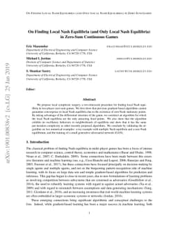 On Finding Local Nash Equilibria (and Only Local Nash Equilibria) in
  Zero-Sum Games