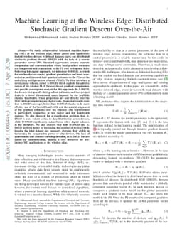 Machine Learning at the Wireless Edge: Distributed Stochastic Gradient
  Descent Over-the-Air