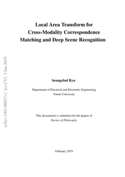 Local Area Transform for Cross-Modality Correspondence Matching and Deep
  Scene Recognition