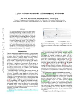 A Joint Model for Multimodal Document Quality Assessment