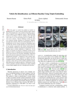 Vehicle Re-Identification: an Efficient Baseline Using Triplet Embedding